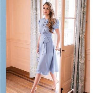 Gal Meets Glam Marilyn Satin Fit and Flare Dress